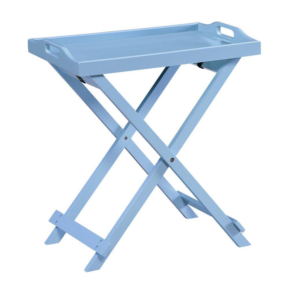 Designs2Go 22 in. Espresso Standard Rectangle Folding Tray End Table - thumbnail 8