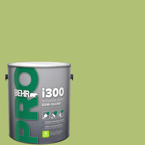 BEHR PRO 1 gal. #HDC-SM14-5 Lavish Lime Semi-Gloss Interior Paint