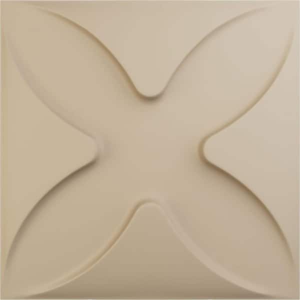 Ekena Millwork 11-7/8"W x 11-7/8"H Austin EnduraWall Decorative 3D Wall Panel, Smokey Beige (12-Pack for 11.76 Sq.Ft.)