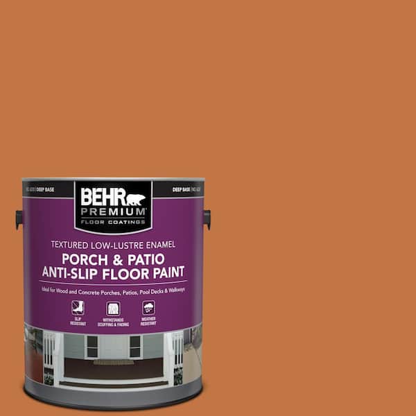 1 gal. #PPU3-02 Marmalade Glaze Textured Low-Lustre Enamel Interior/Exterior Porch and Patio Anti-Slip Floor Paint