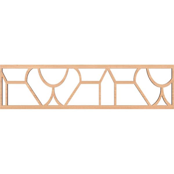 Ekena Millwork Whitechapel Fretwork 0.375 in. D x 47 in. W x 12 in. L Hickory Wood Panel Moulding