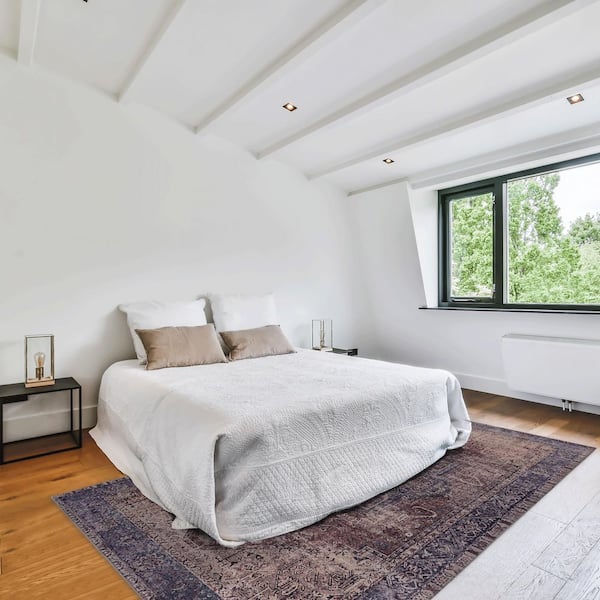 4 X 6 Burgundy Abstract Washable Area Rug for Bedroom, Hallway, Kitchen, Playroom