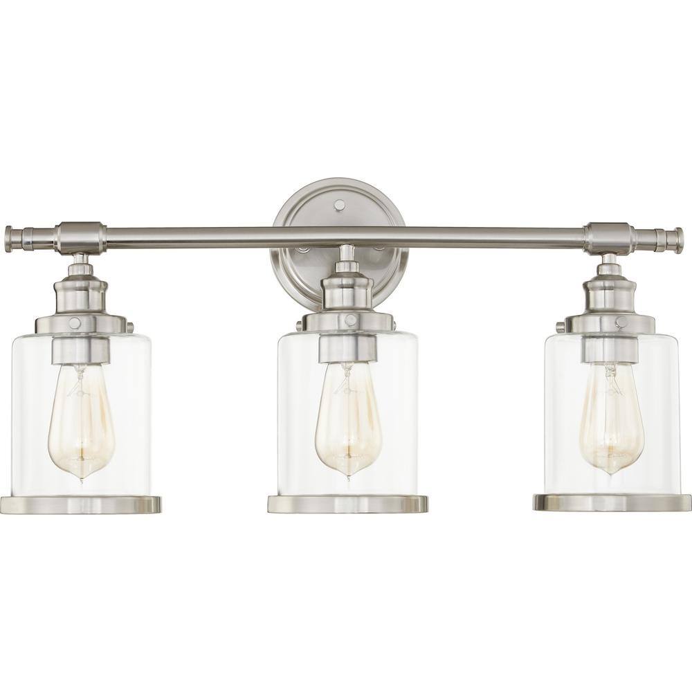 Alford 3-Light Brushed Nickel Dimmable Vanity Sconce