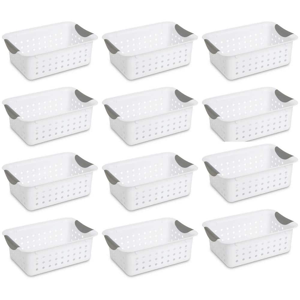 Plastic Baskets for Organizing, Set of 12, Pantry Storage for under  Counter, Li