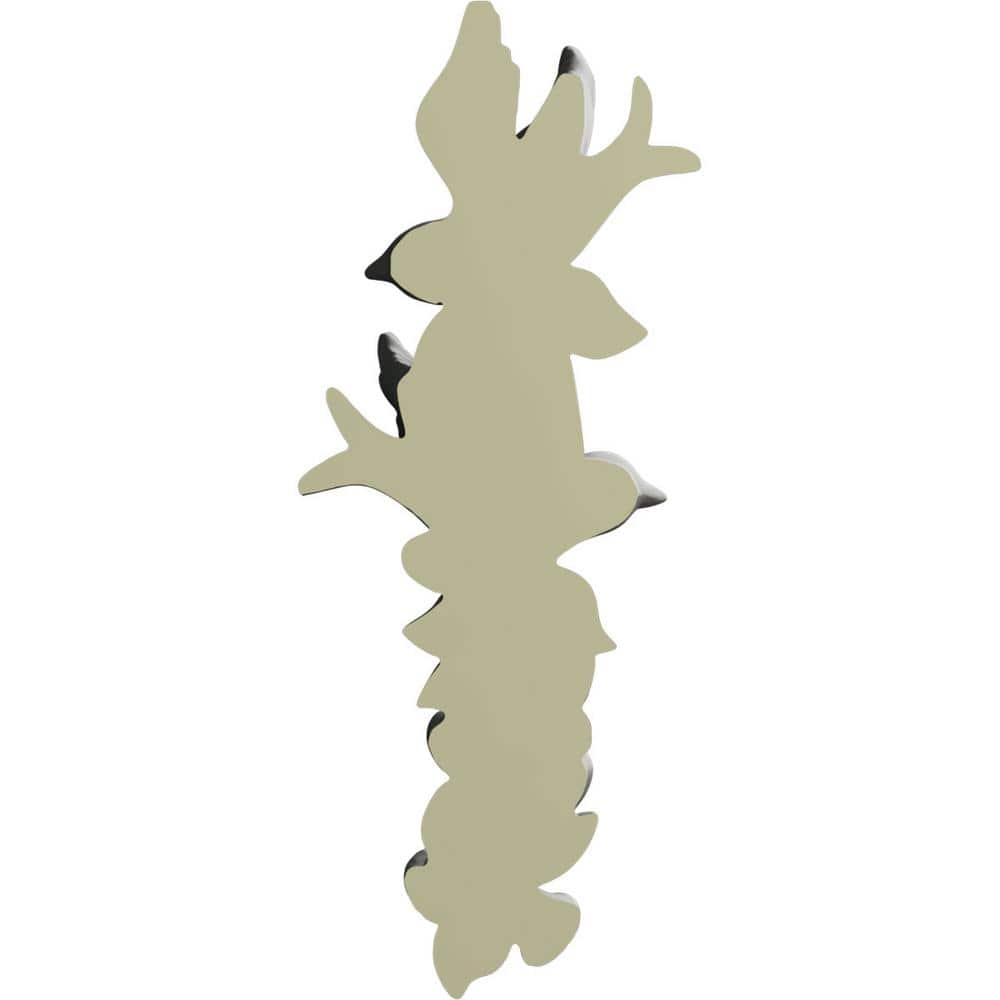 White Polyurethane Bird Drop Applique Onlay