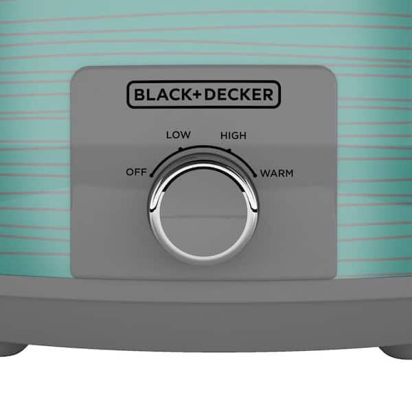 BLACK+DECKER - 7 Qt. Teal Slow Cooker with Recipe Book and 3 Heat Settings