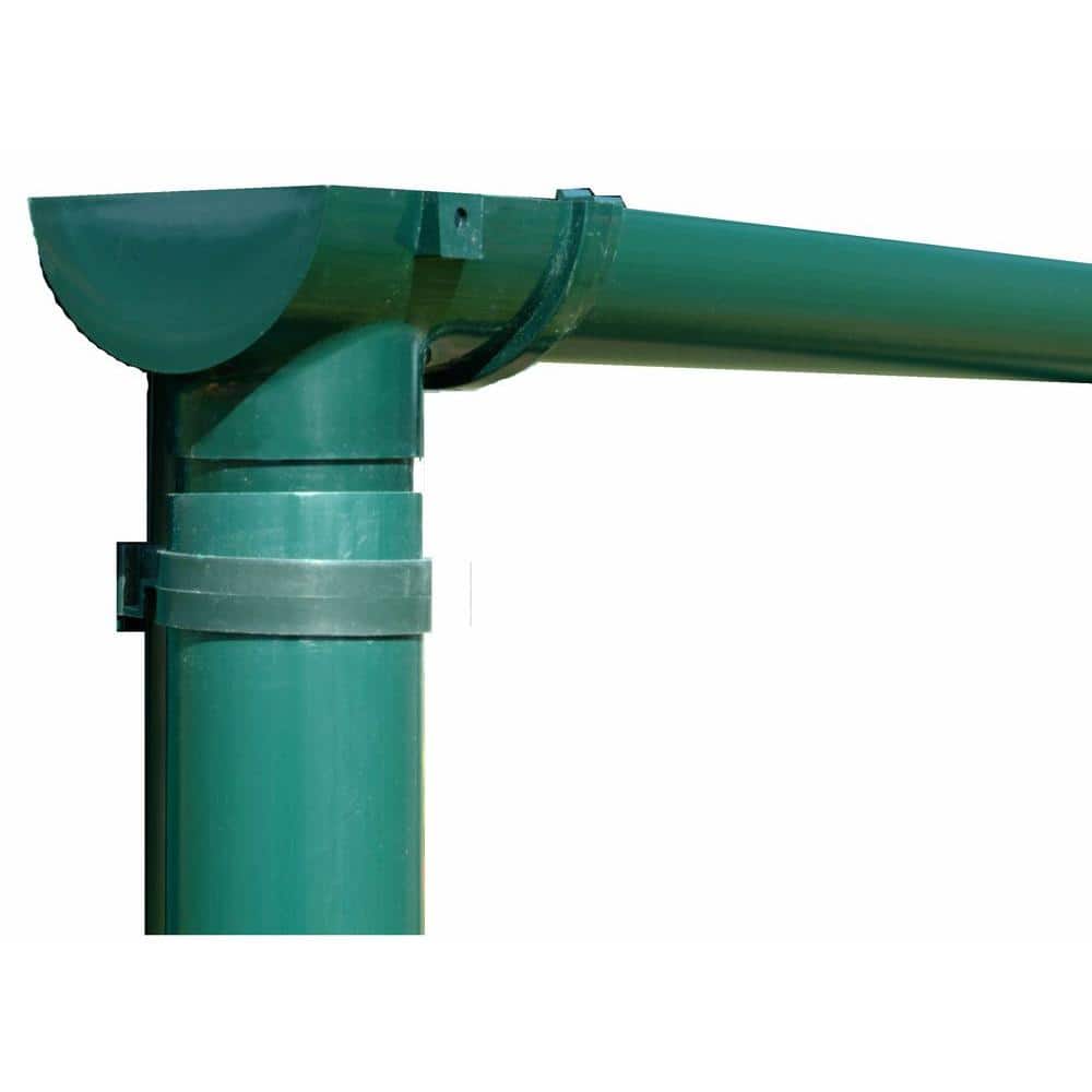 Rion 8 ft. Greenhouse Rain Gutter Kit with Down Spout GutterKit8G