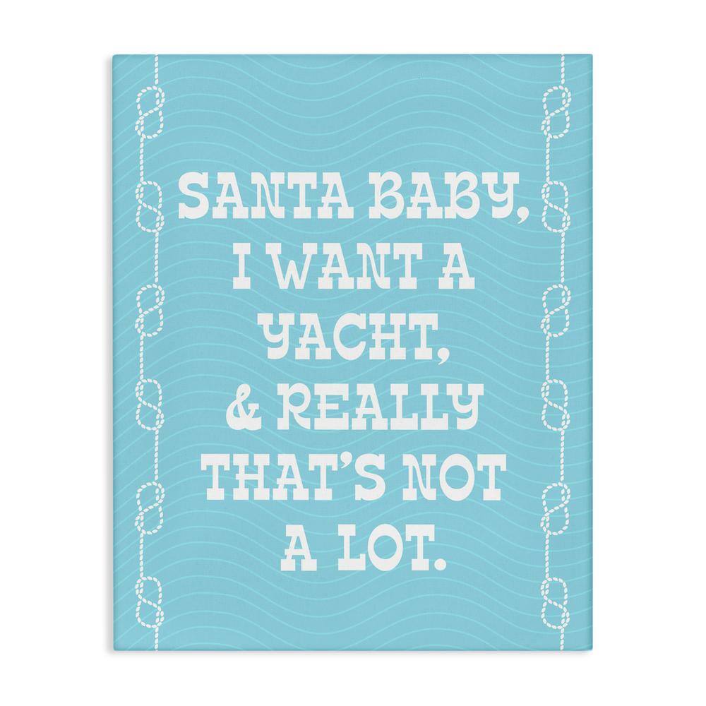 Funny Yacht For Christmas by Lil' Rue 1-Piece Unframed Graphic Print Typography Poster Art Print 48 in. x 36 in. price history on PriceWatchPro