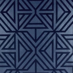 Helios Blue Geometric Blue Wallpaper Sample