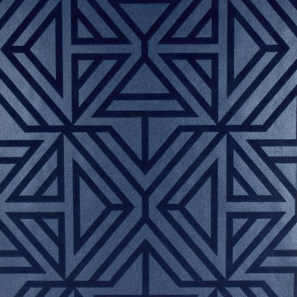 A-Street Prints Helios Blue Geometric Blue Wallpaper Sample 2902