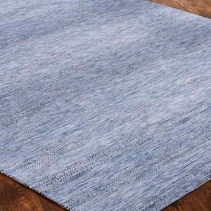 Ocean Blue 5 ft. 6 in. x 8 ft. 6 in. Area Rug