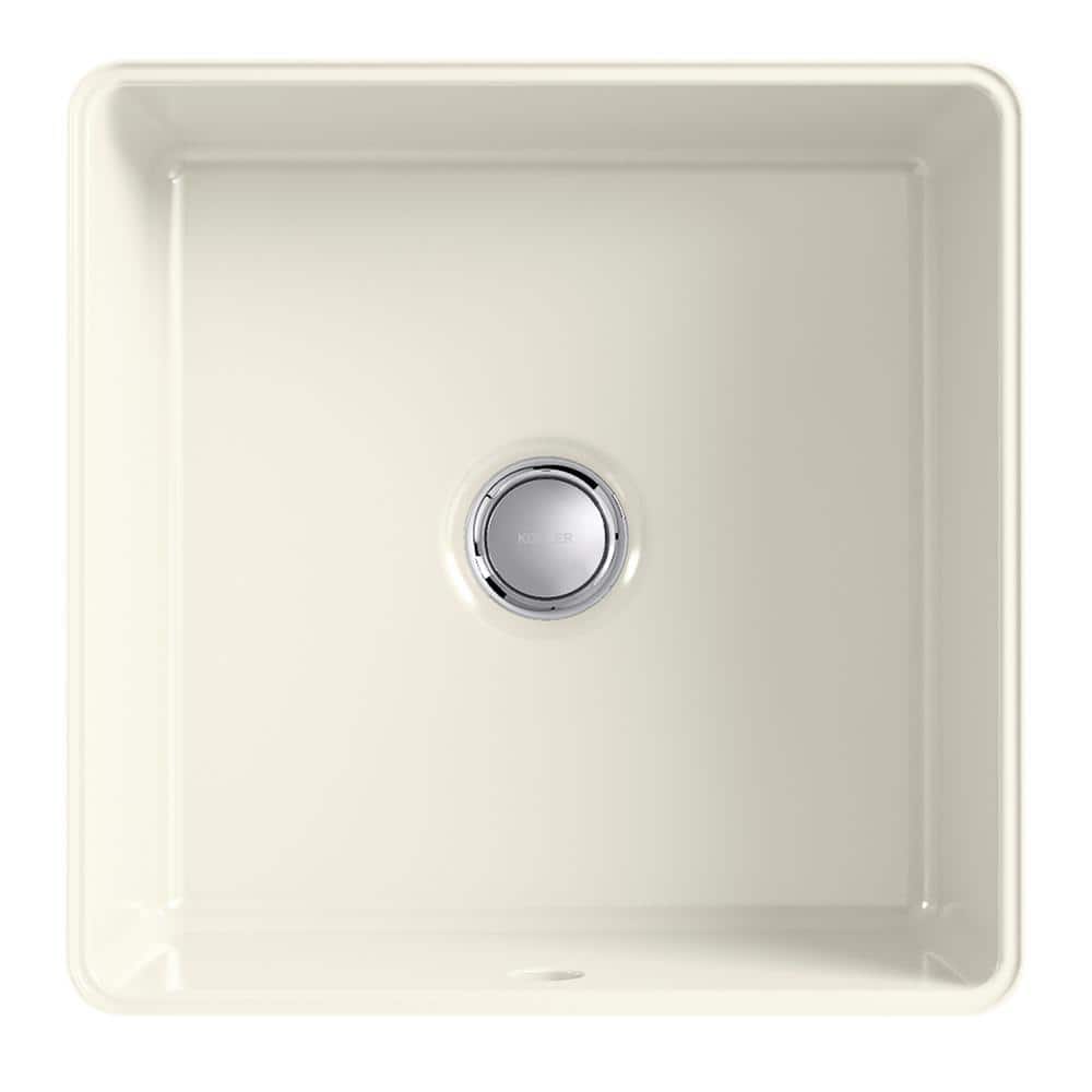 Verticyl Square Biscuit Ceramic Undermount Bathroom Sink