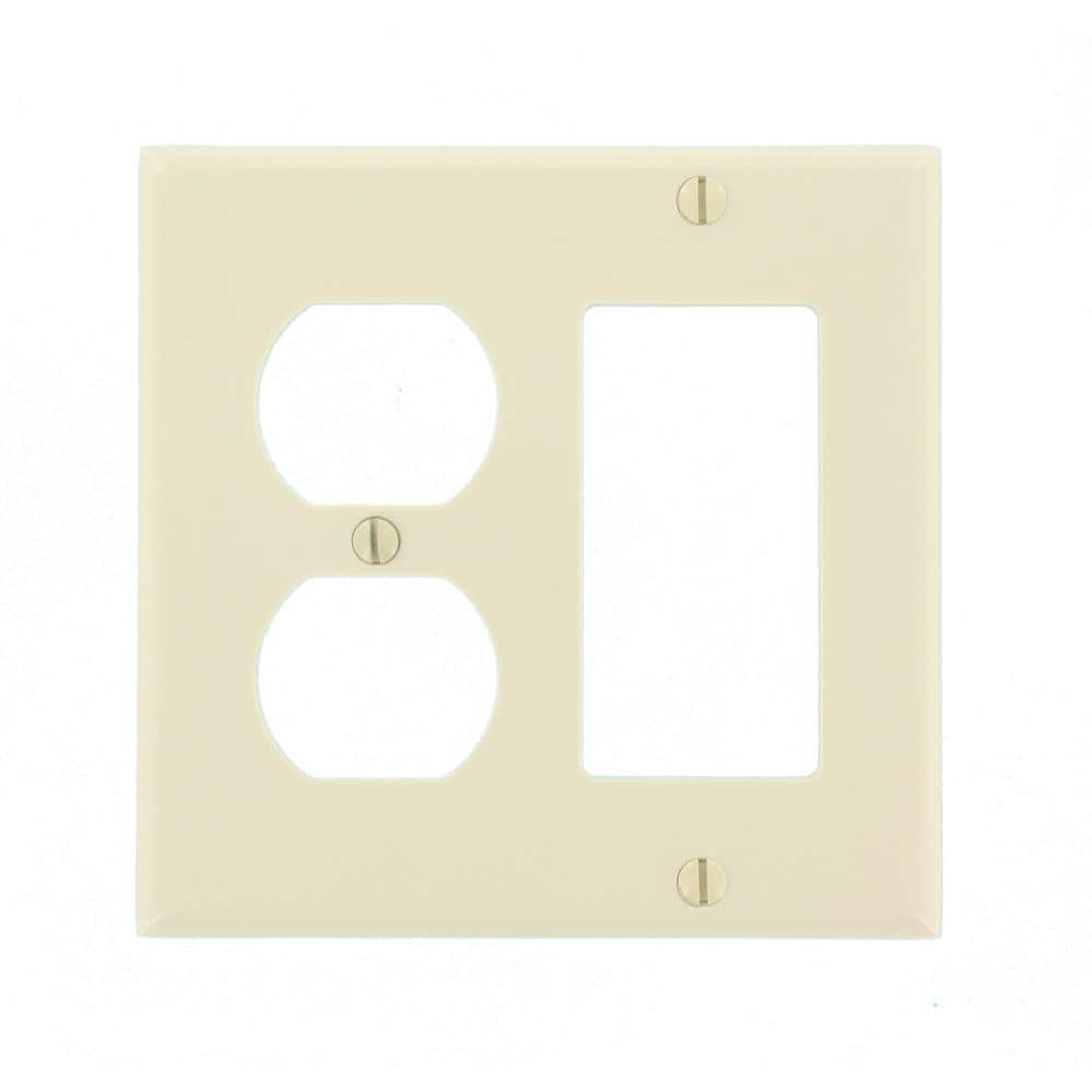 Almond 2-Gang Thermoset Plastic Wall Plate