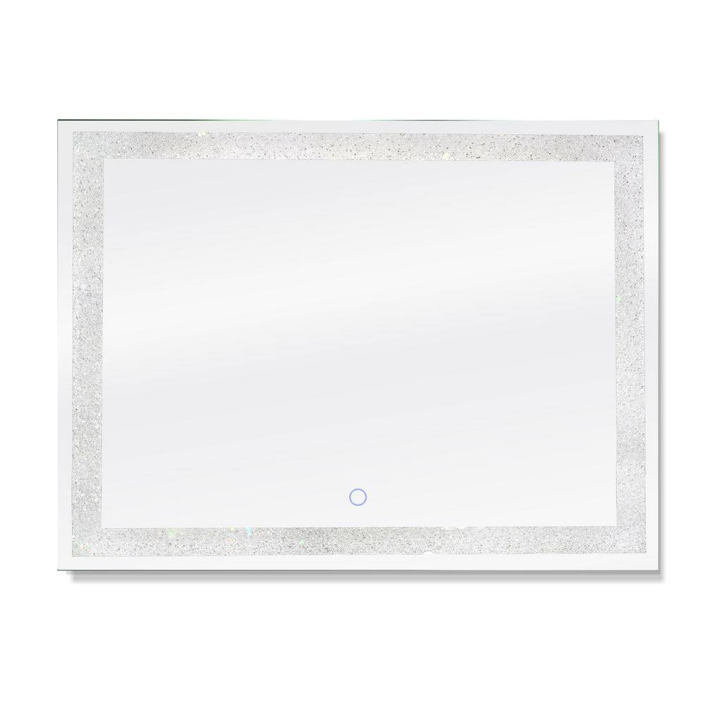 Luxury Crystal 48"x36" Frameless LED Bathroom Vanity Mirror