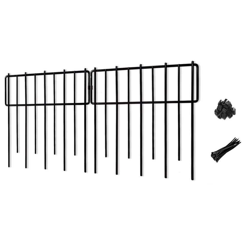 12 in. Metal Garden Fence 10-Piece No Dig Fence for Rabbits and Dog Ground Defense price history on PriceWatchPro