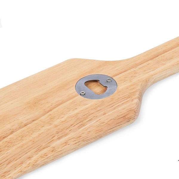 Picnic Time Hardwood BBQ Grill Scraper with Bottle Opener