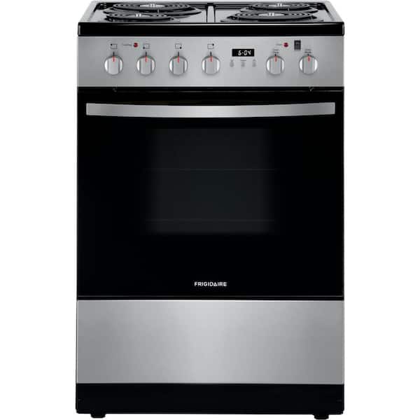 Frigidaire 24 in. 1.9 cu. ft. Freestanding Electric Range with Manual Clean in Stainless Steel