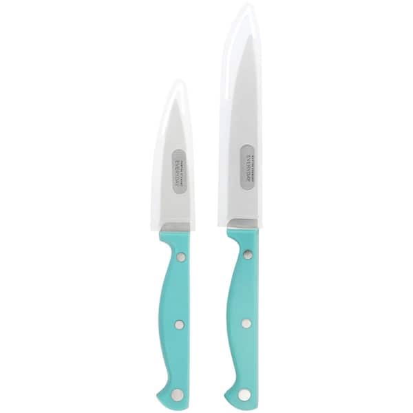 MARTHA STEWART EVERYDAY Keswick 2 Piece Cutlery and Sheath Set in Teal