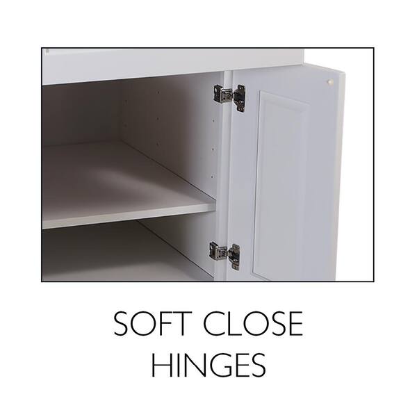 Design House Brookings Solid Wood Ready to Assemble Shaker 18 in.x 84 in.x 24 in.2Door Pantry/Utility Kitchen Cabinet UC1884 in White