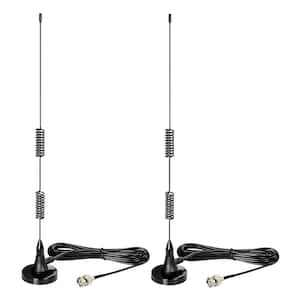 Reception Amplified VHF, UHF 20-1300MHz Police Scanner Outdoor Antenna Radio Scanner Magnetic Base Two Way Ham (2-Pack)