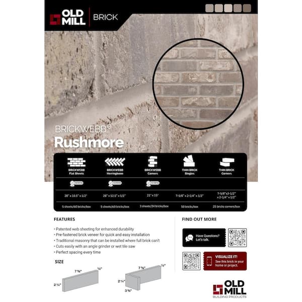 Have a question about Old Mill Brick Brickwebb Rushmore Thin