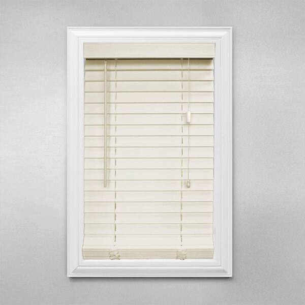 Home Decorators Collection Alabaster 2 in. Faux Wood Blind - 13.5 in. W x 48 in. L (Actual Size 13 in. W x 48 in. L )