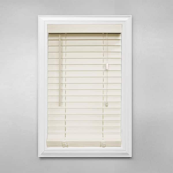 Home Decorators Collection Alabaster 2 in. Faux Wood Blind - 23.5 in. W x 48 in. L (Actual Size 23 in. W x 48 in. L )