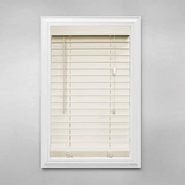Home Decorators Collection Alabaster 2 in. Faux Wood Blind - 68.5 in. W x 48 in. L (Actual Size 68 in. W x 48 in. L )