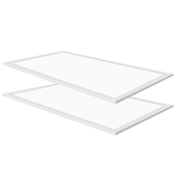 2 ft. x 4 ft. 7800 Lumens Integrated LED Panel Light, 5000K White Color (2-Pack)
