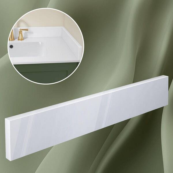 NTQ Nmki 21 in. Solid Surface Vanity Sidesplash Bathroom Vanity Side ...