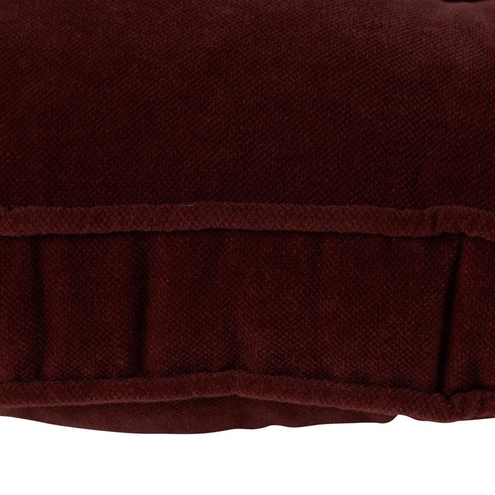 Burgundy Microfiber 2-Piece Rocking Chair Cushion Set