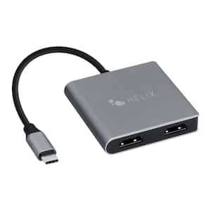 4-in-1 USB-C Adapter with Dual HDMI, USB-C, and USB-A 3.0