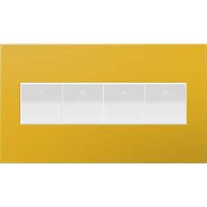 adorne 4 Gang Decorator/Rocker Wall Plate, Honey (1-Pack)