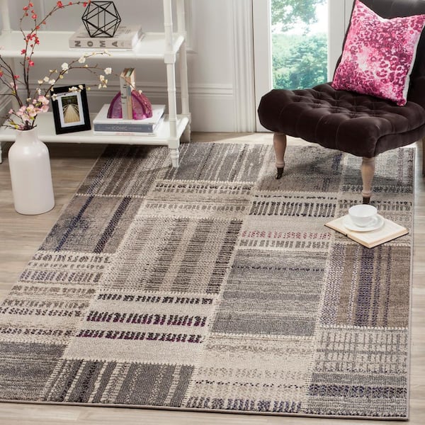 Monaco Grey/Multi 8 ft. x 11 ft. Geometric Area Rug