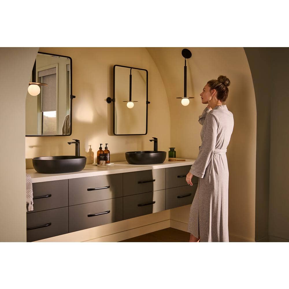 Matte Black 28" Stone Above-Counter Vessel Sink
