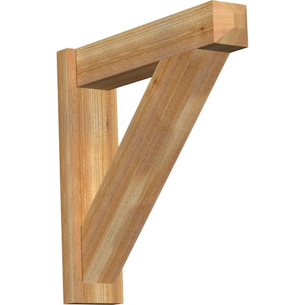 Ekena Millwork 6 in. x 26 in. x 26 in. Western Red Cedar Traditional Craftsman Rough Sawn Outlooker