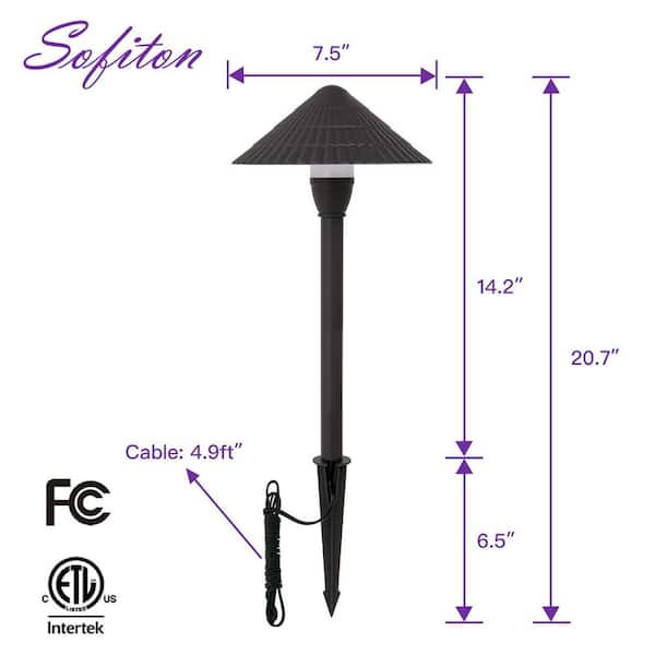Sofiton 3-Watt Low Voltage Bronze Hardwired Integrated LED