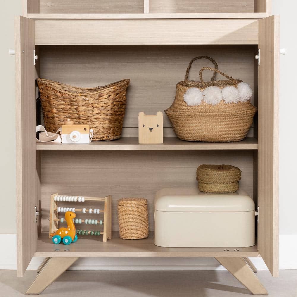 White Adjustable Shelving Scandinavian Storage Unit