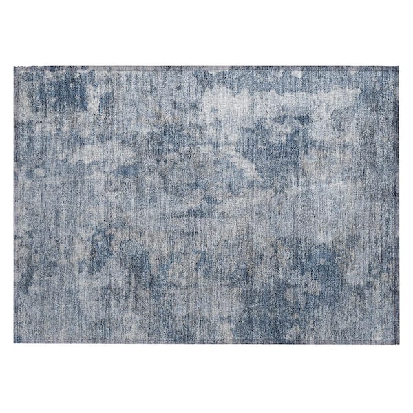 Chantille ACN573 Blue 1 ft. 8 in. x 2 ft. 6 in. Machine Washable Indoor/Outdoor Geometric Area Rug