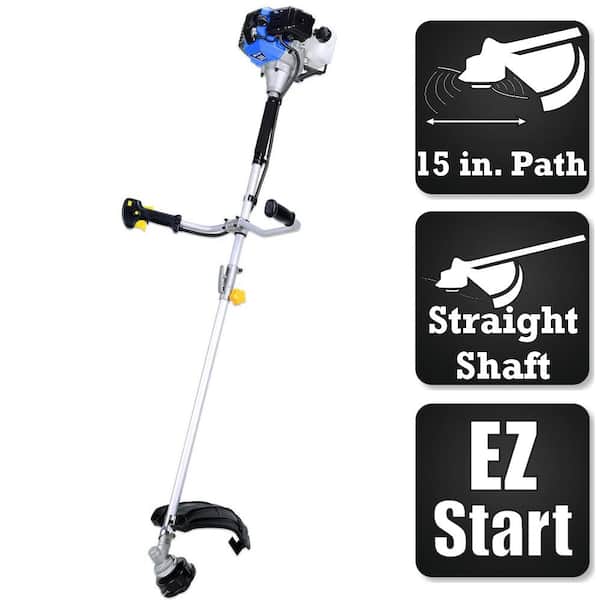 Blue Max 2-Stroke 42.7 cc Straight Shaft Trimmer and Brush Cutter Combo