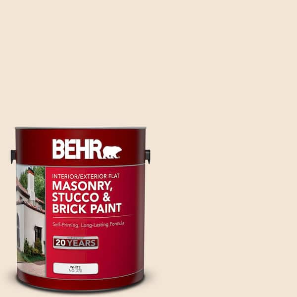BEHR 1 gal. #PPU5-11 Delicate Lace Flat Interior/Exterior Masonry, Stucco and Brick Paint