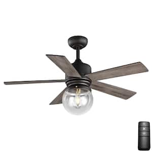 Amelia 42 in. LED Indoor Bronze Downrod Ceiling Fan with Light Kit with Remote Control