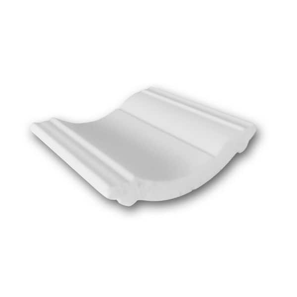 ORAC DECOR 2-3/4 in. D x 2-3/4 in. W x 4 in. L Primed White Plain Polystyrene Crown Moulding Sample