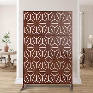 Freestanding Outdoor Rust Color Weatherproof Screen