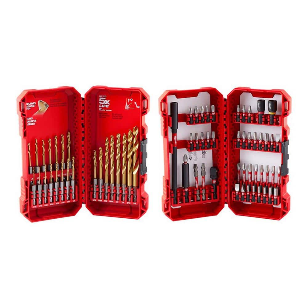 Milwaukee Shockwave Impact Duty Titanium Twist Drill Bit Set With 