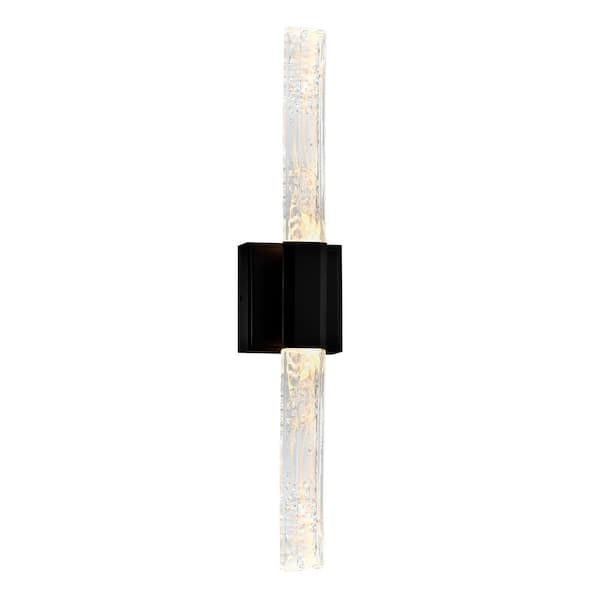 CWI Lighting Greta 24 in. 1-Light Integrated LED Black Vanity Light