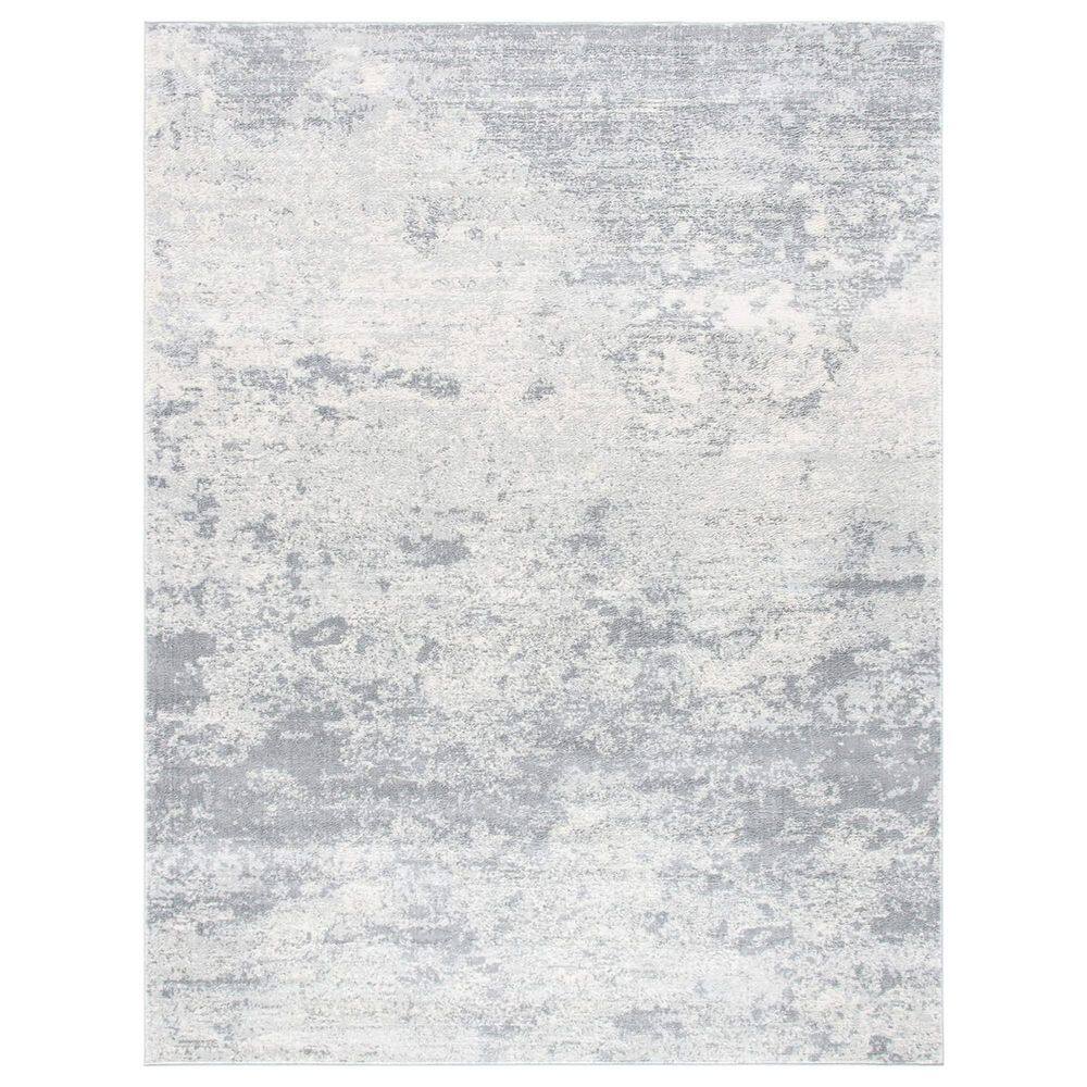Gray Polypropylene 8 ft. x 10 ft. Abstract Indoor Area Rug