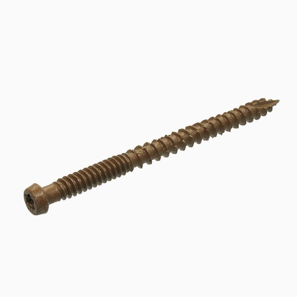 DECKMATE #9 x 3 in. Self-Starting Star-Drive Bugle Head Brown Composite Deck Screws (1 lb./65 pcs)