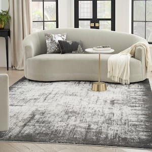 Desire Grey/Ivory 9 ft. x 12 ft. Abstract Contemporary Area Rug