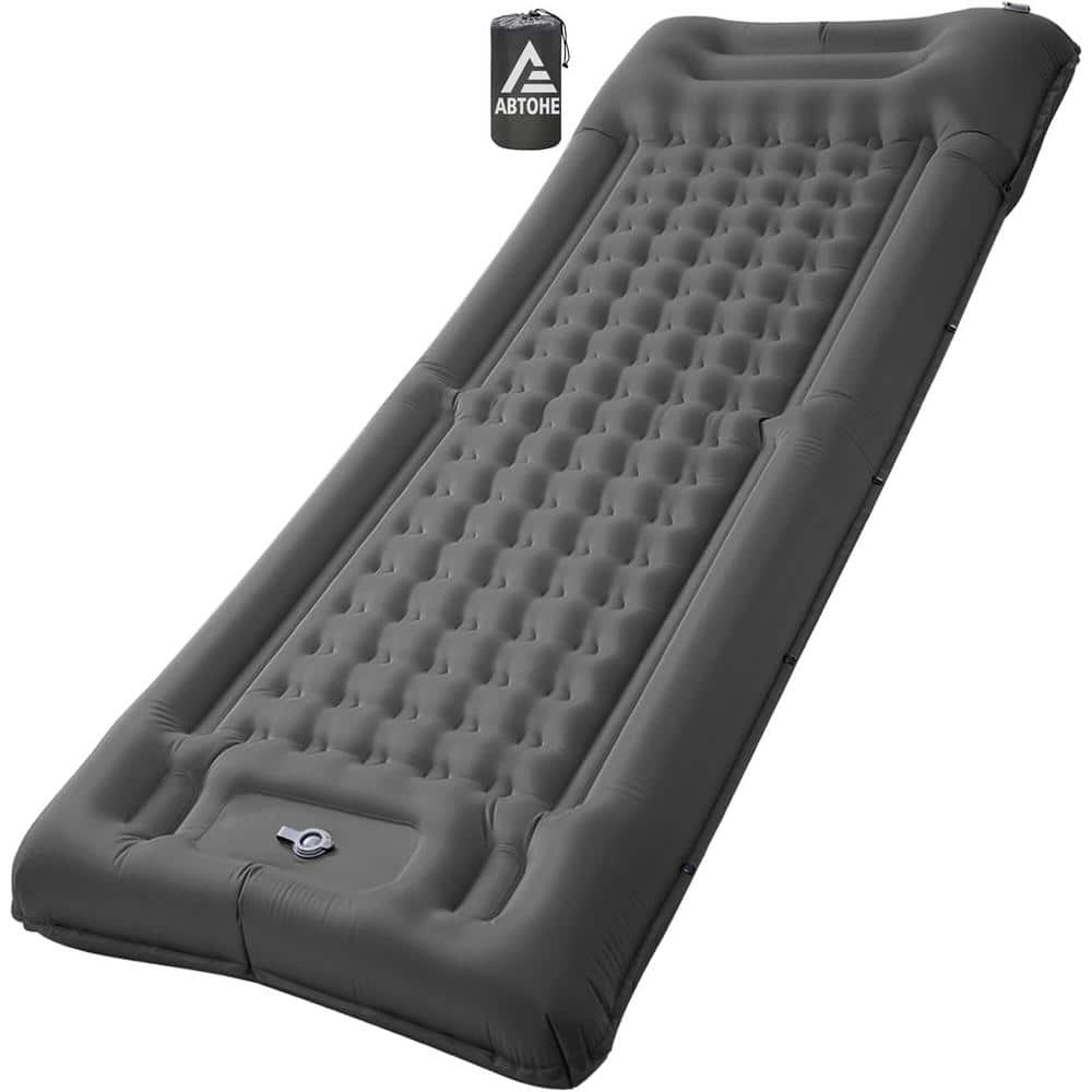 ITOPFOX SingleSize Nylon Sleeping Pad with Builtin Foot Pump for 1